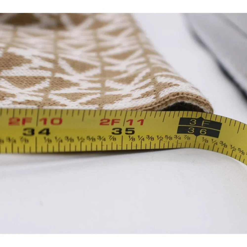 Michael Kors Matching Tan & White Monogram Knit Gloves Scarf & Beanie Set NWT - Picture 8 of 8